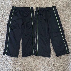 *Athletic Pants Wonderkids sz 4T Black 2 Pair Track Toddler Elastic Waist Boys